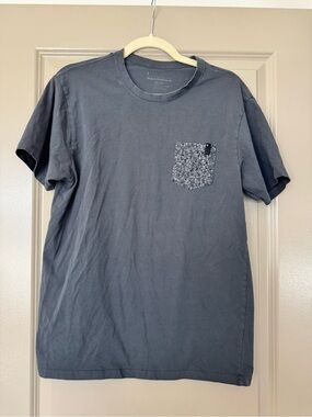 Men's Black Diamond T-Shirt with Patterned Pocket
